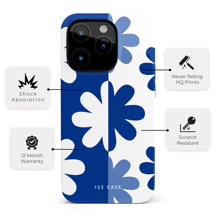 iPhone Fashionable Phone Case “Double Blue” for iPhone 15 Pro Max