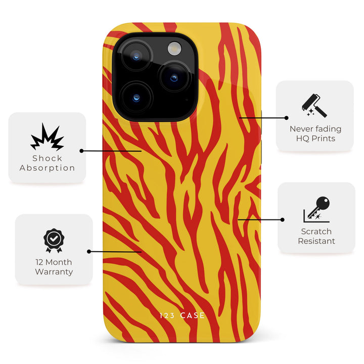 iPhone Fashionable Phone Case “Hot Zebra” for iPhone 15 Pro Max
