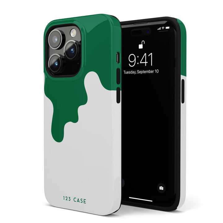 iPhone Fashionable Phone Case for iPhone 15 Pro Max, iPhone 14 Pro Max, iPhone 13 Pro Max, Snap Tough MagSafe Hard Phone Cases Green Paint