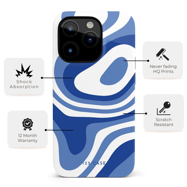 iPhone Fashionable Phone Case “Blue Lagoon” for iPhone 15 Pro Max