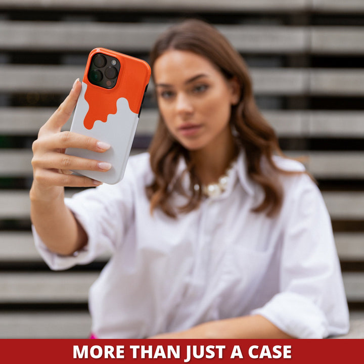 iPhone Fashionable Phone Case for iPhone 15 Pro Max, iPhone 14 Pro Max, iPhone 13 Pro Max, Snap Tough MagSafe Hard Phone Cases Orange Juice